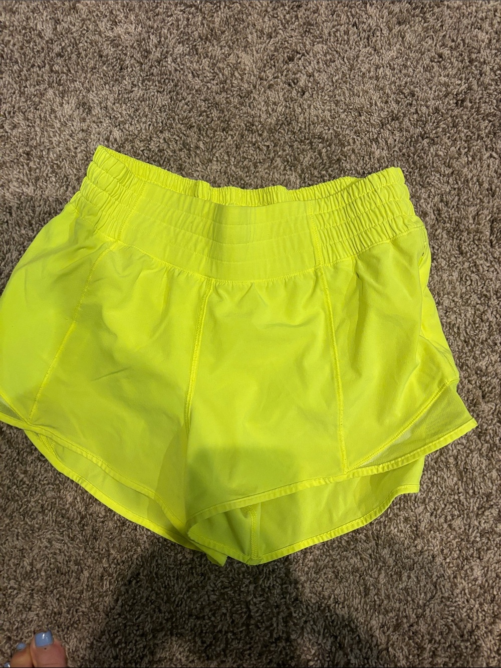lululemon athletica Neon Yellow Women’s Athletic Shorts